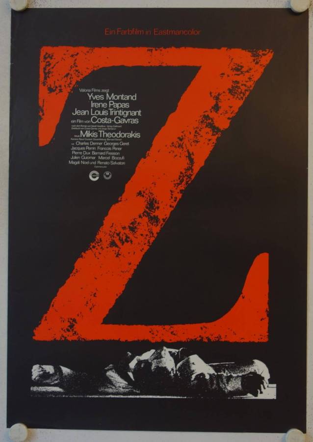 Z - Anatomie eines politischen Mordes originales deutsches Filmplakat
